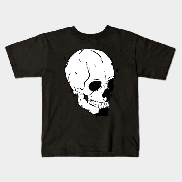 SMILE SKULL Kids T-Shirt by Greynvi